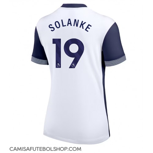 Camisa de time de futebol Tottenham Hotspur Dominic Solanke #19 Replicas 1º Equipamento Feminina 2024-25 Manga Curta